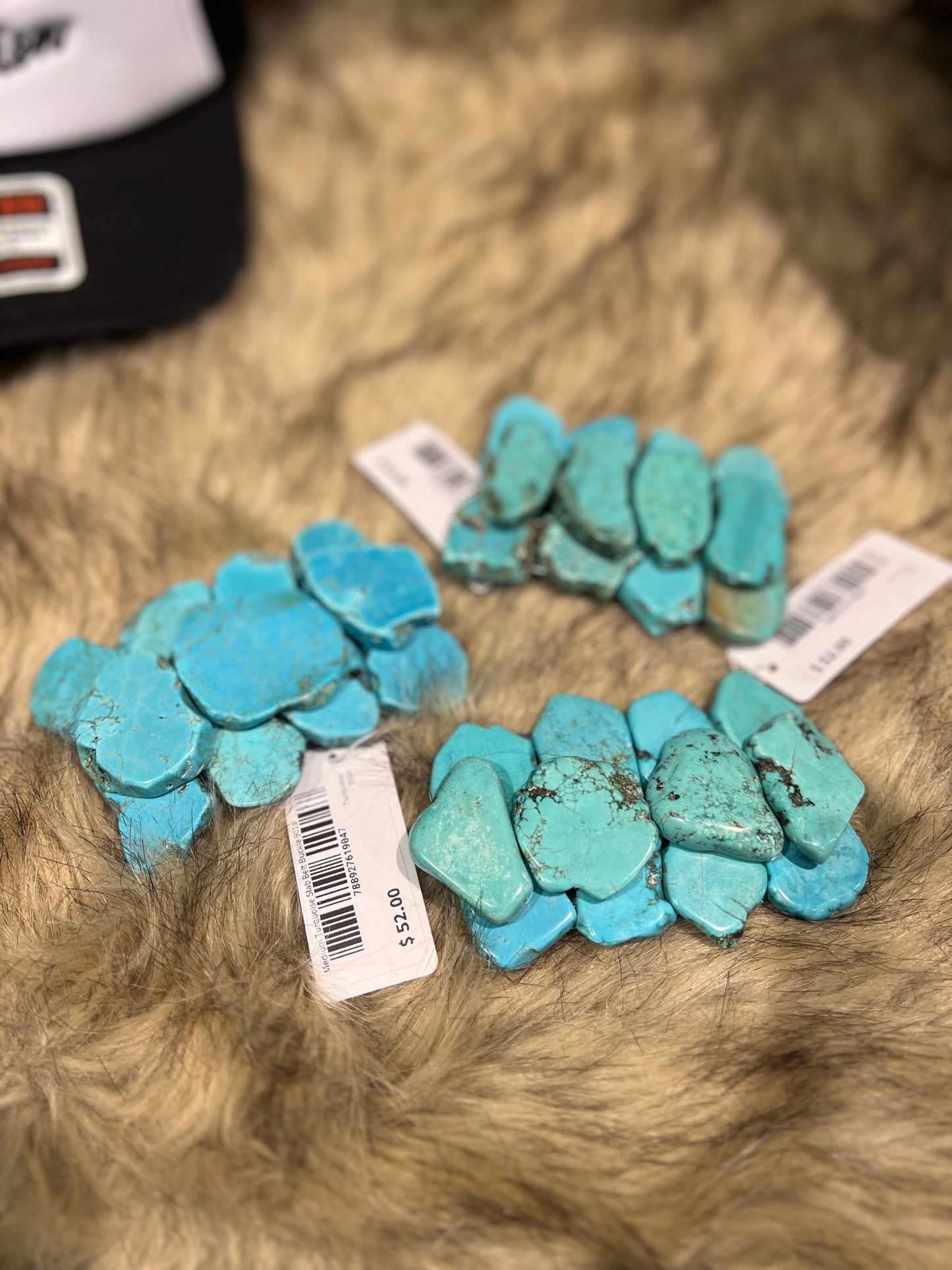 Turquoise Cluster Belt Buckle- Tiny Cowboy Trading Co.