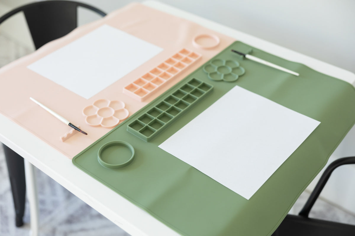 Silicone Activity Painting Mat MKS MIMINOO™ Blush - MKS MIMINOO