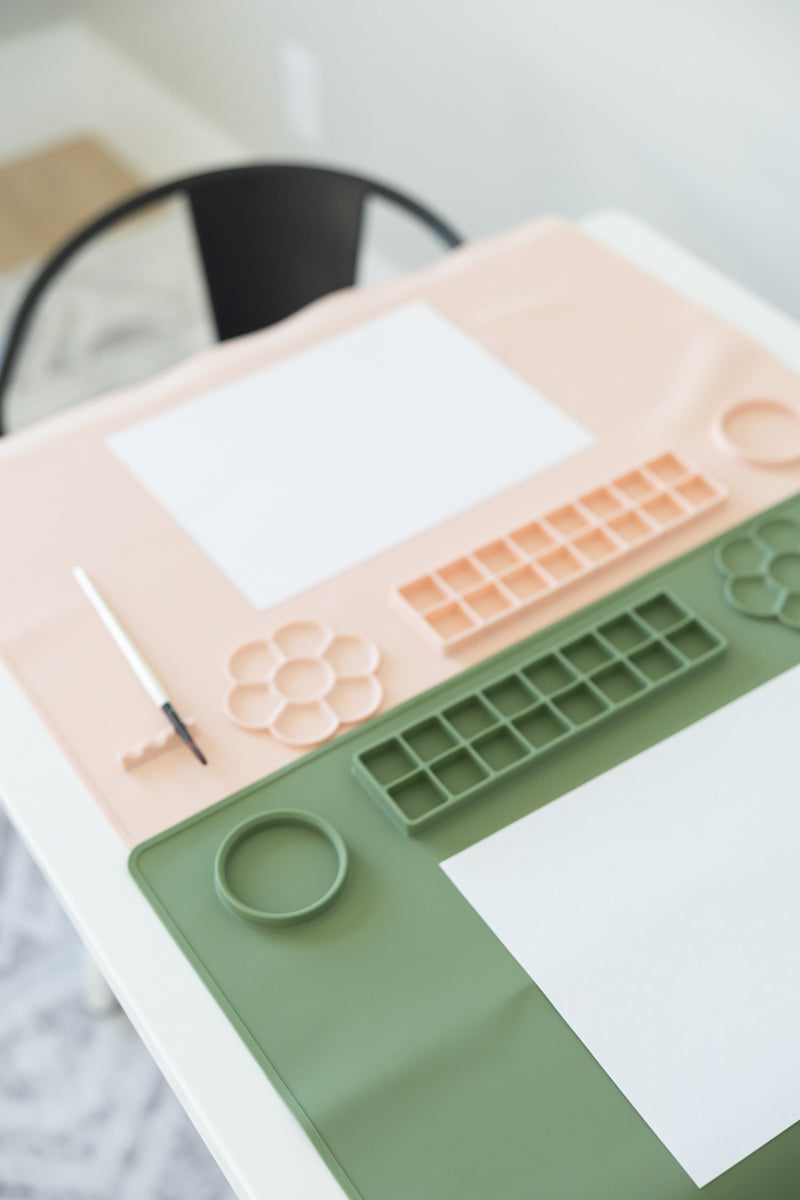 Silicone Activity Painting Mat MKS MIMINOO™ Blush - MKS MIMINOO
