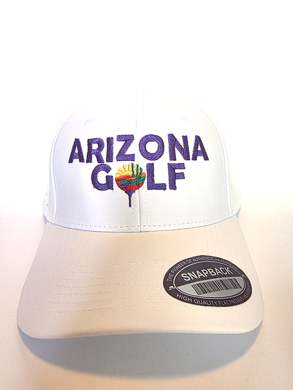 ARIZONA GOLF - White w/ Purple Lettering