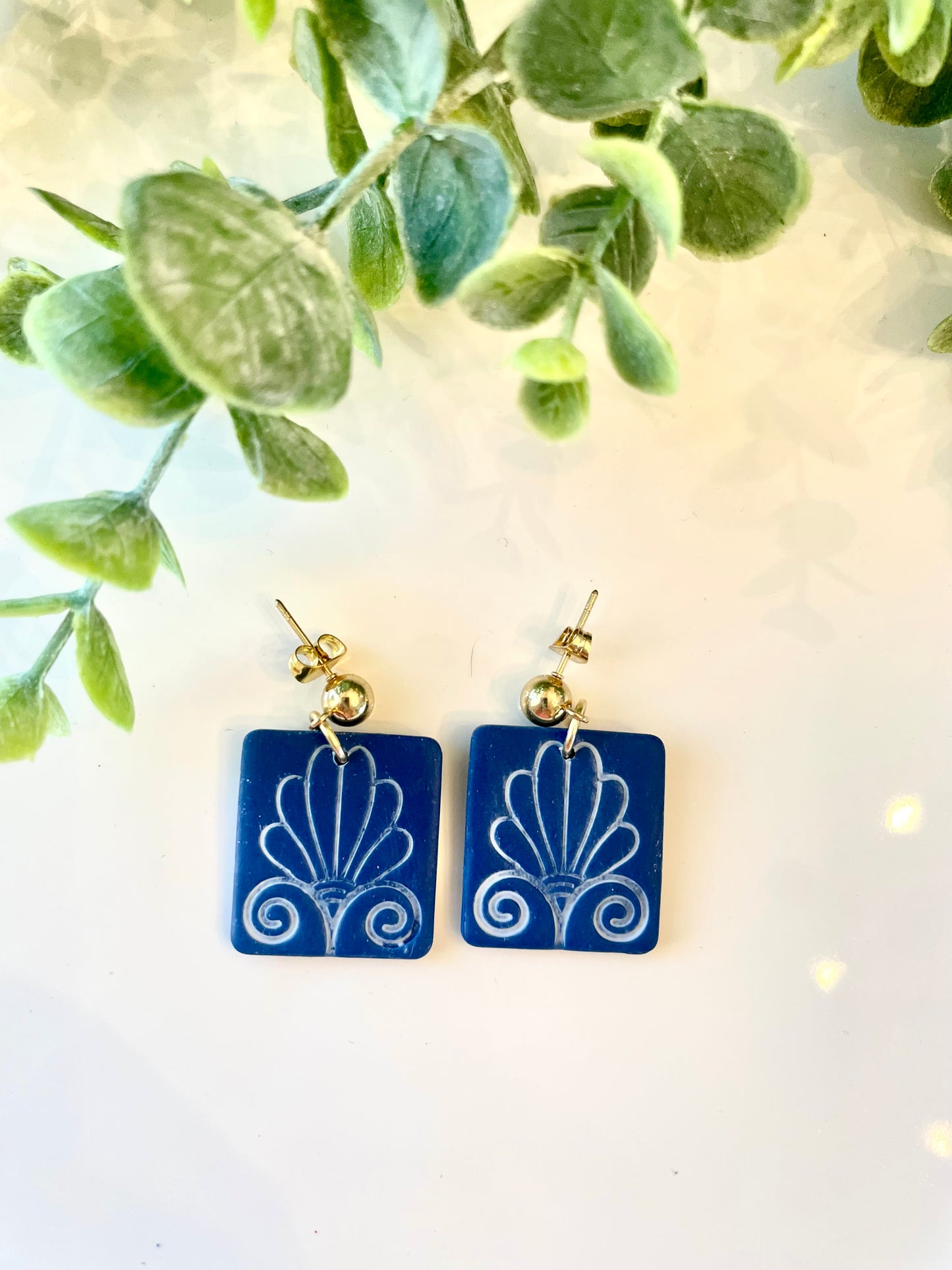 Handmade Polymer Clay Earrings |Mediterranean - Mimi Co Handmade Jewelry