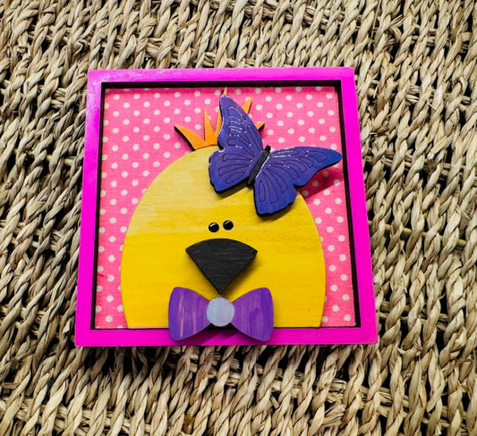 Interchangeable Leaning Frame Insert (EASTER CHICK) - STV