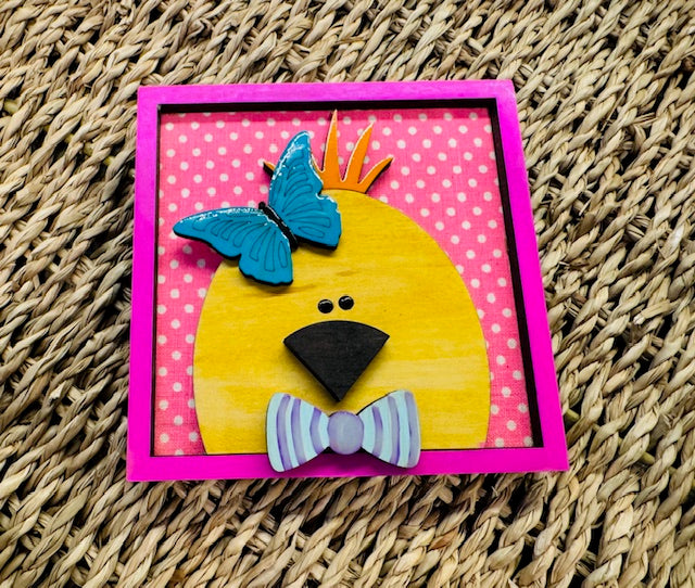 Interchangeable Leaning Frame Insert (EASTER CHICK) - STV