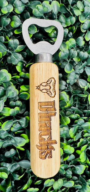 Wood Bottle Opener - Baseball STV