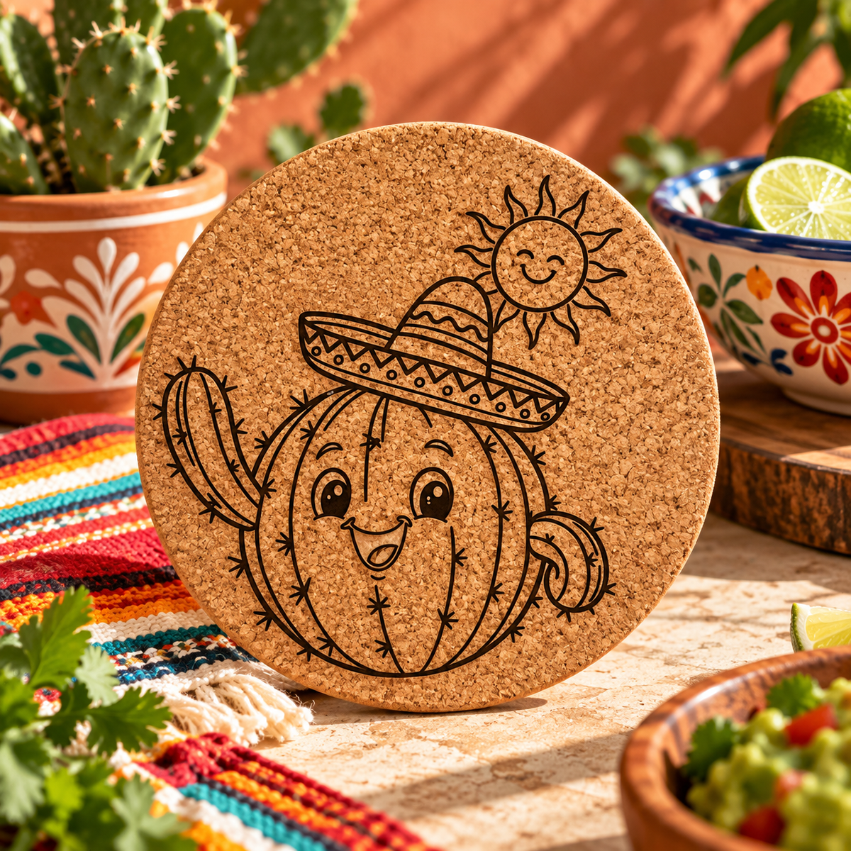 Cactus Cork Trivet-DQ Kreations