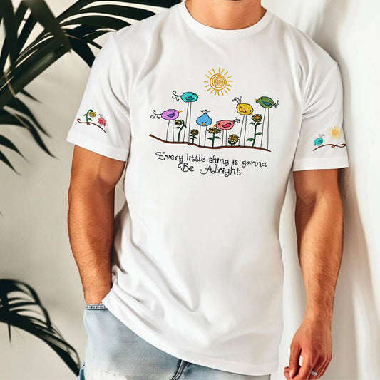 Embroidered Every little thing gonna be Alright Bird Unisex Shirt - Bloom-N-Believe Boutique