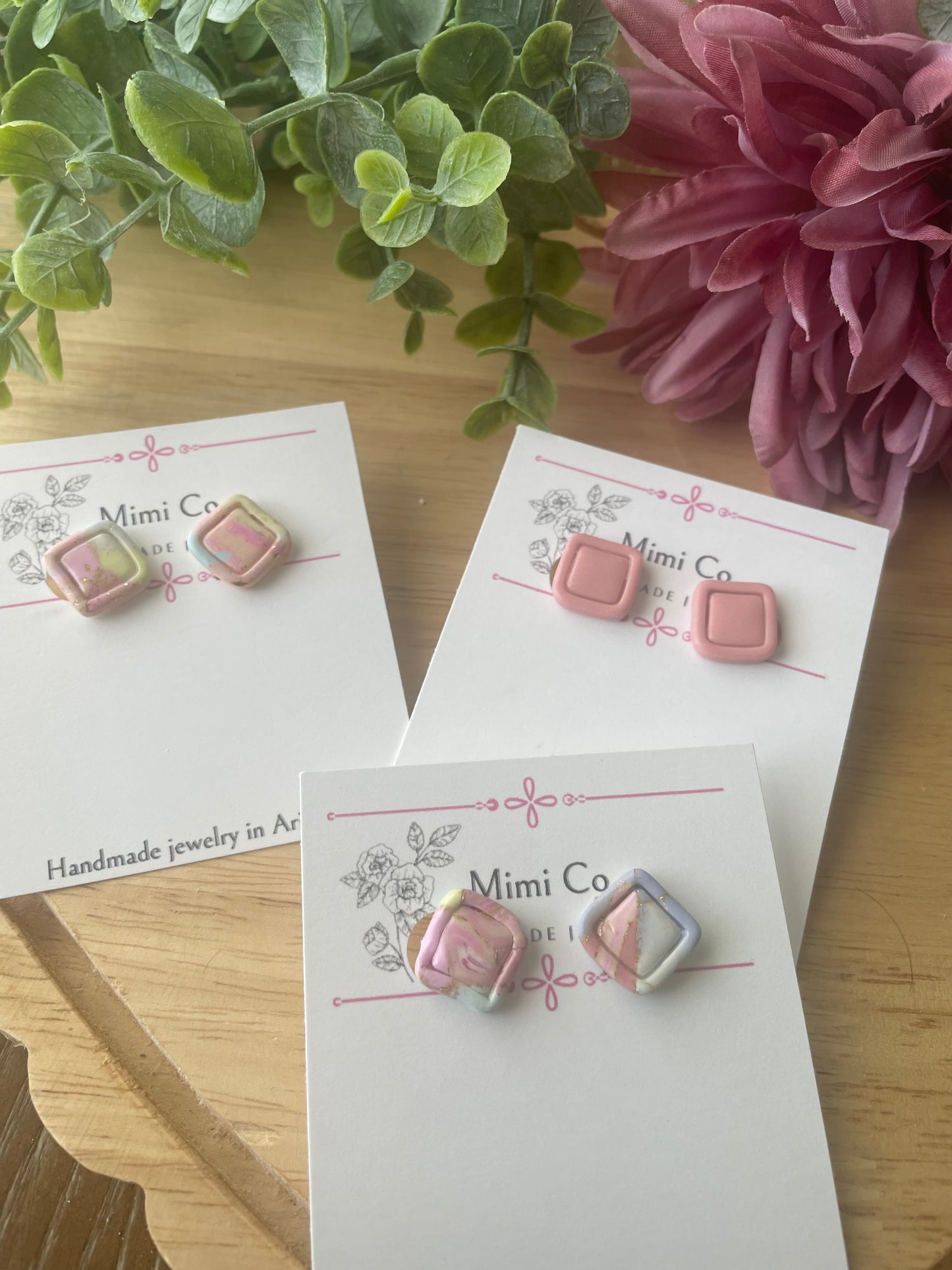 Clay Stud Earrings - Mimi Co Handmade Jewelry