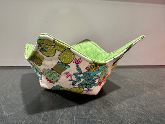 Medium Microwave Bowl Cozy Cactus Bloom Print