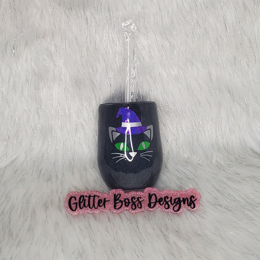 Cat - 12 oz Wine - Glitter Boss - CHD