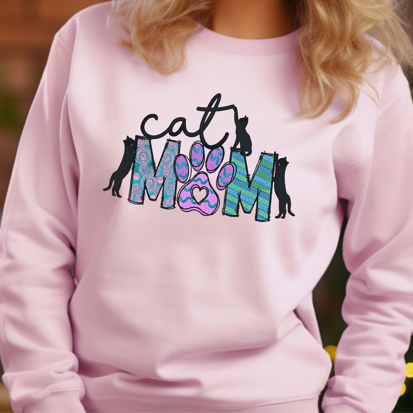 Cat Mom Embroidered Unisex Shirt - Bloom-N-Believe Boutique