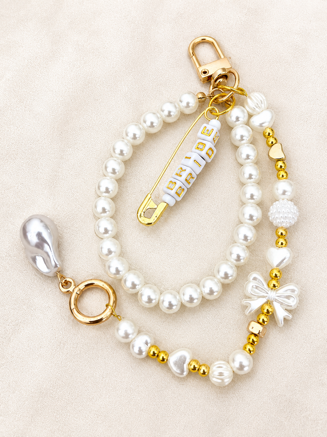 Pearl Bride Bag Charm & Keychain - The Charm Edits