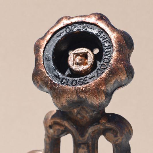 Sherwood Valve Bloom – Reclaimed Metal Sculpture