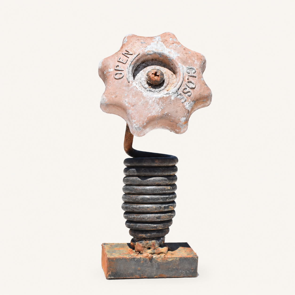 Spring Valve Bloom – Reclaimed Metal Flower