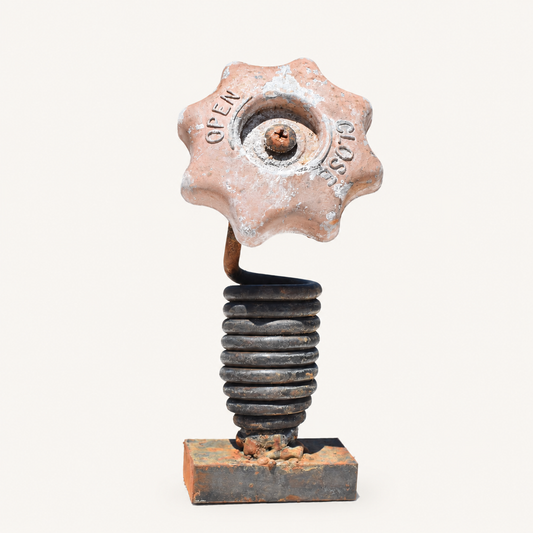 Spring Valve Bloom – Reclaimed Metal Flower