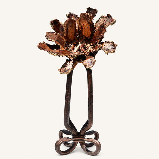 Molten Edge Bloom – Reclaimed Metal Sculpture