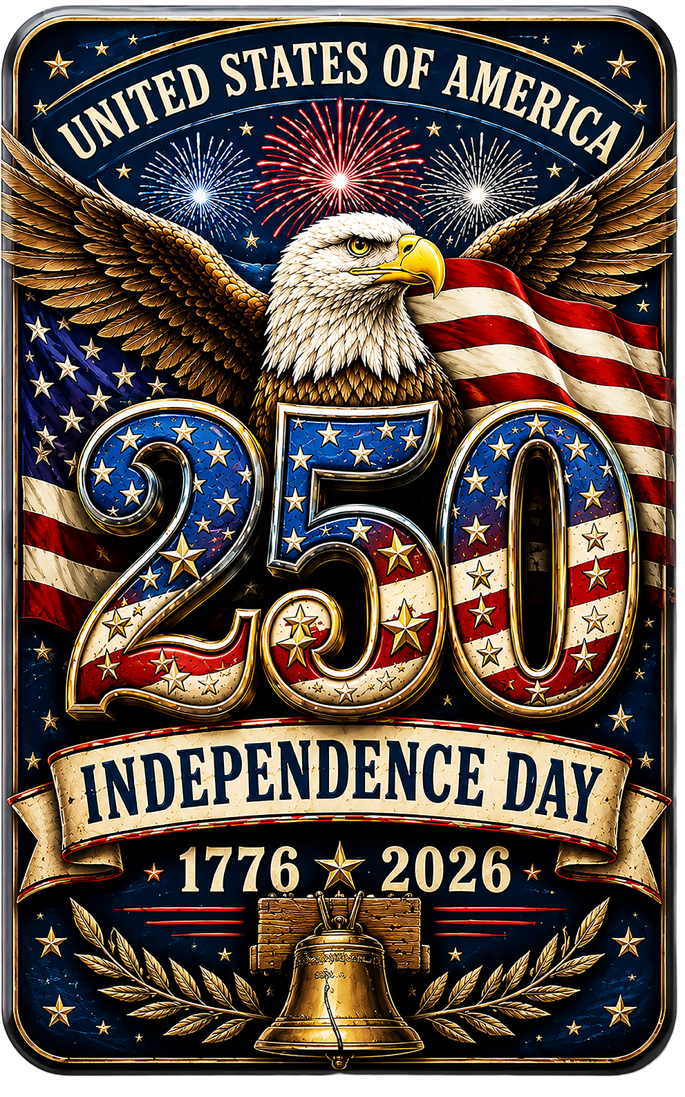 America 250th Anniversary Refrigerator Magnet – 1776–2026 | Independence Day Commemorative (Copy) (Copy)