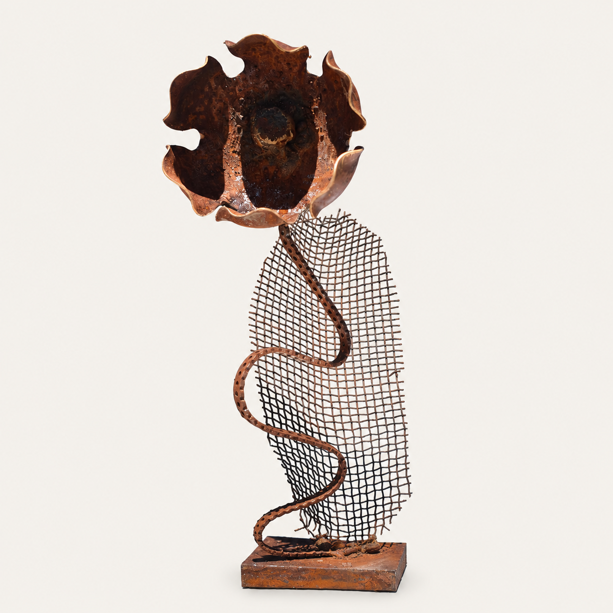Serpentine Mesh Bloom – Fireplace Screen Edition
