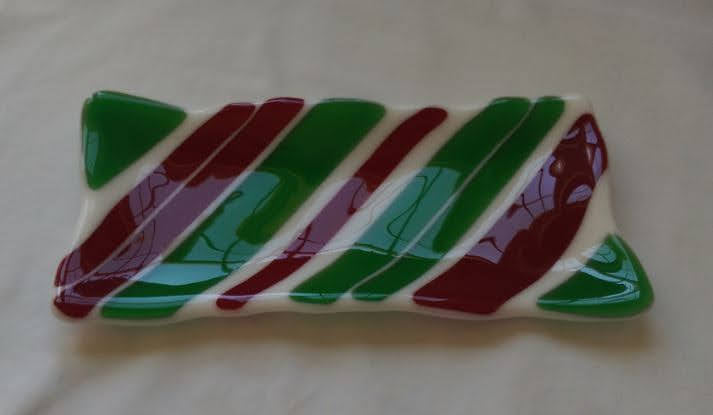 Plate - Christmas Stripe