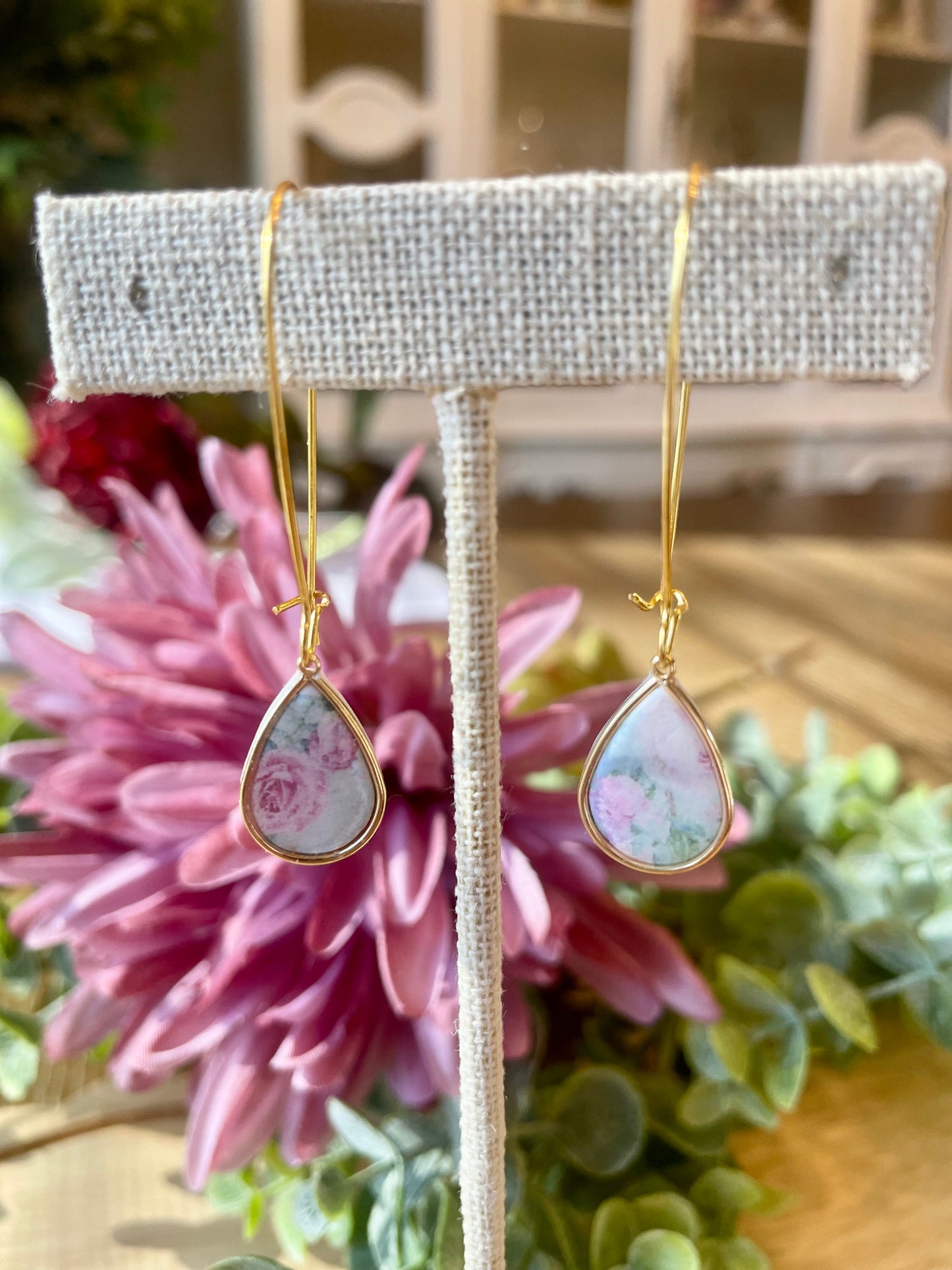 Flower Pattern Earrings - Mimi Co Handmade Jewelry