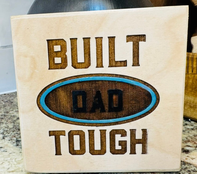 Block Art - Built Dad Tough - CHD