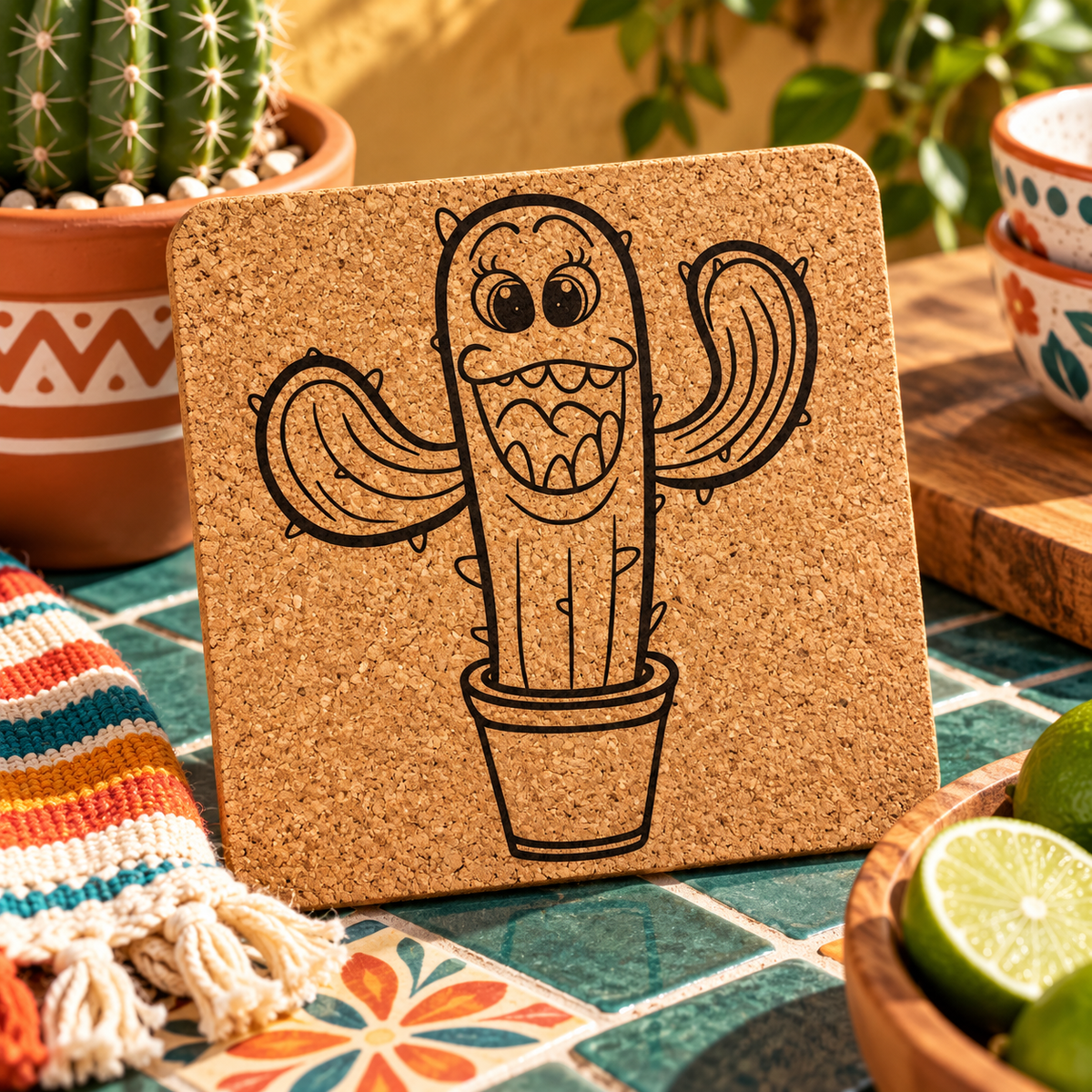 Cactus Cork Trivet-DQ Kreations