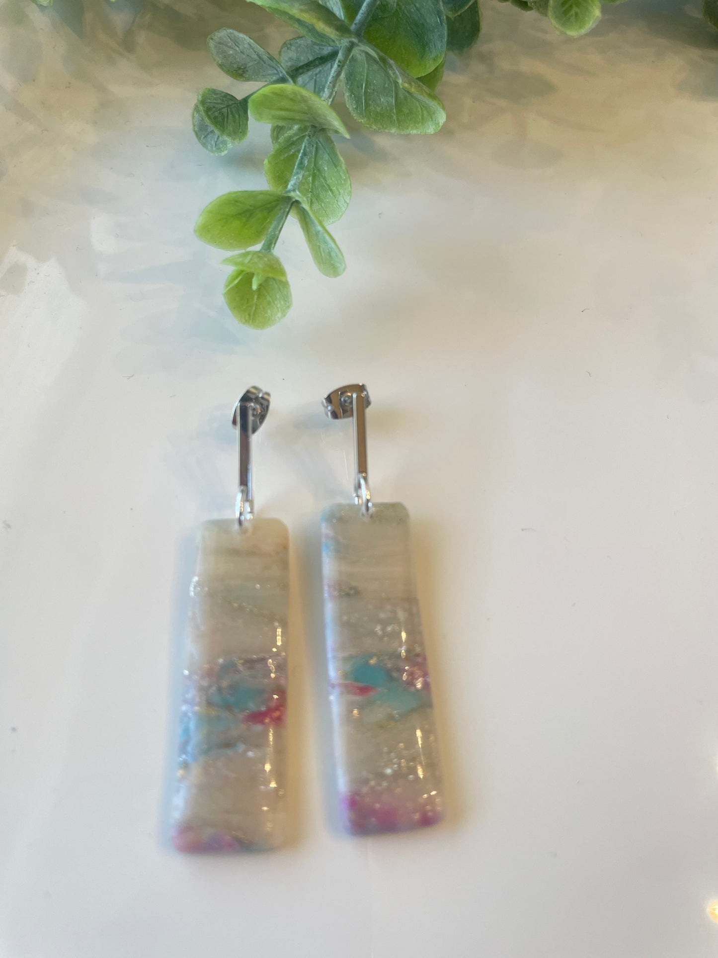 Handmade Polymer Clay Earrings |Sand & Sea - Mimi Co Handmade Jewelry