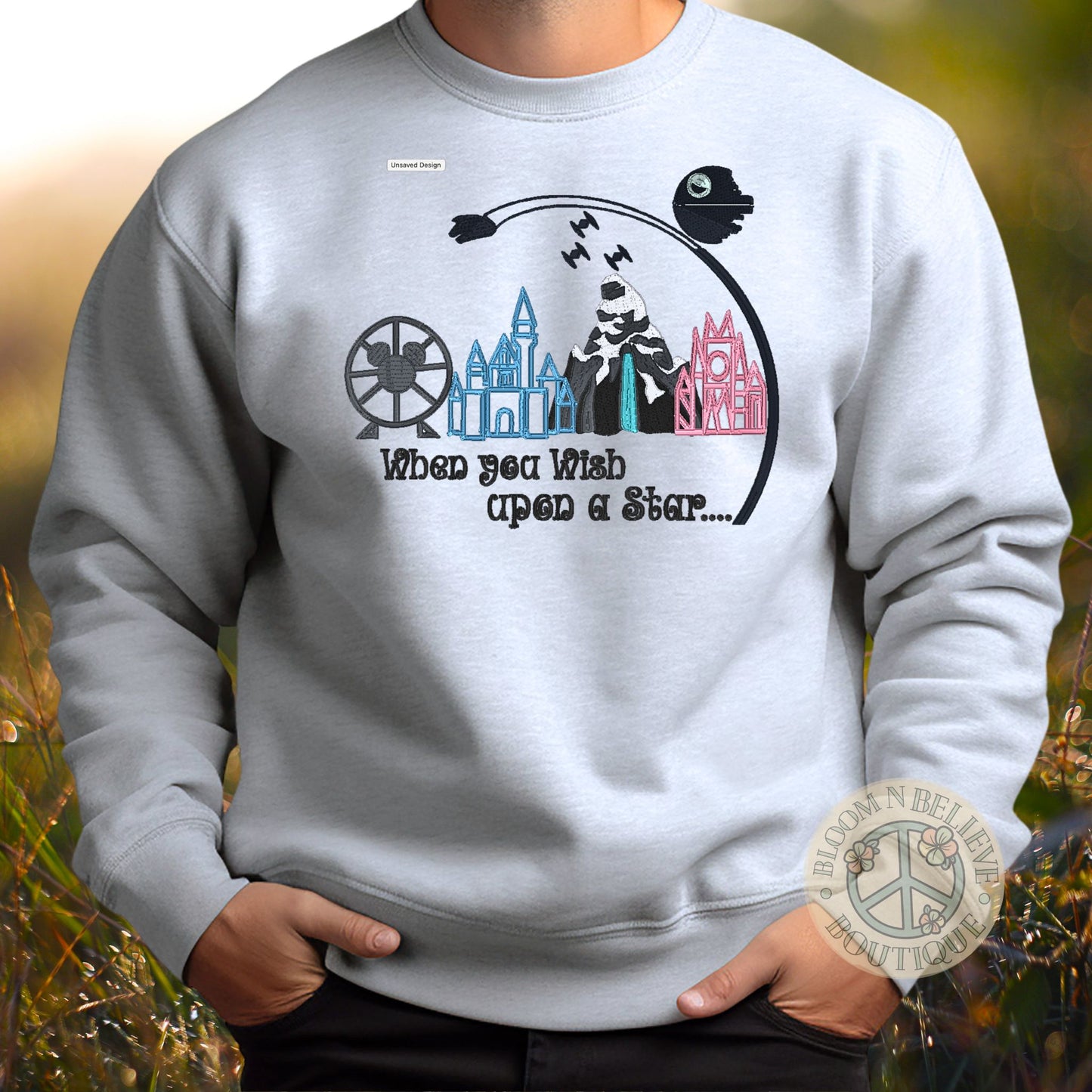 "Wish Upon a Star" Theme Park Embroidered Unisex Shirt - Bloom-N-Believe Boutique