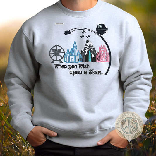 "Wish Upon a Star" Theme Park Embroidered Unisex Shirt - Bloom-N-Believe Boutique