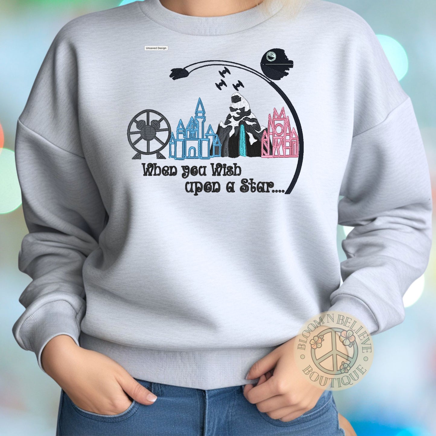 "Wish Upon a Star" Theme Park Embroidered Unisex Shirt - Bloom-N-Believe Boutique