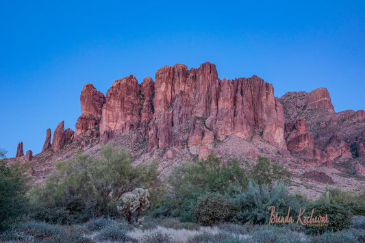 Superstition Mountain Sunset Mini Canvas 6”x4”