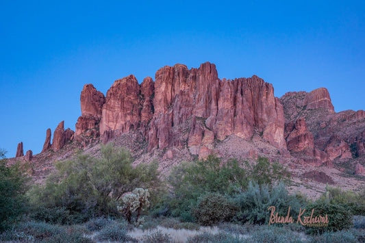Superstition Mountain Sunset Canvas 12" x 8"