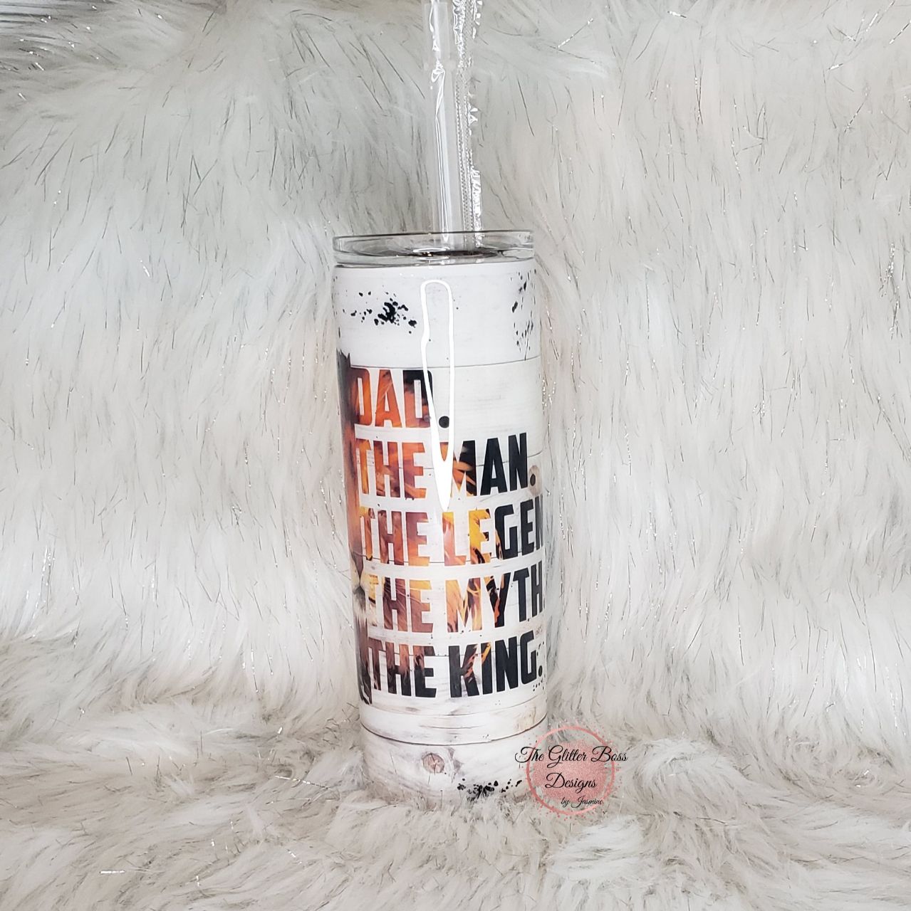 The Man  - 20 oz Skinny - Glitter Boss