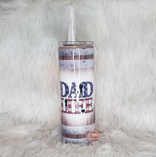Dad Life  - 20 oz Skinny - Glitter Boss
