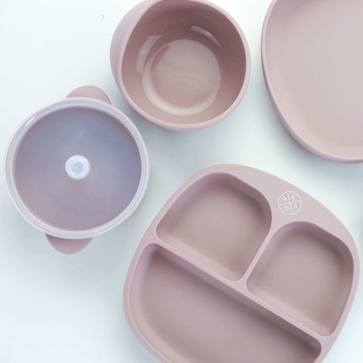 Silicone Bowl with lid - Lilac - MKS MIMINOO