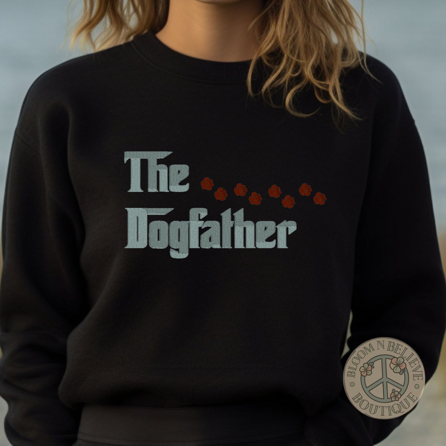 "The Dogfather" - Dog Lover Embroidered Unisex Shirt - Bloom-N-Believe Boutique