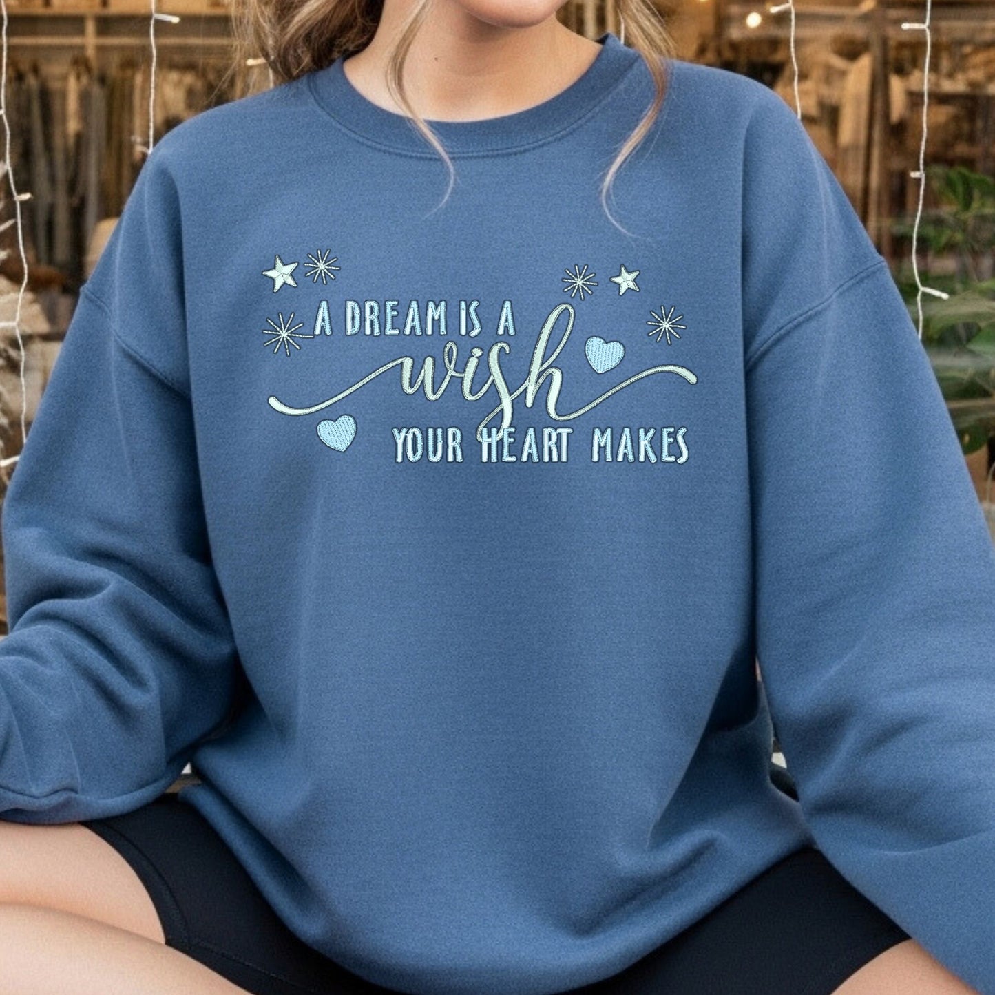 "A Dream is a Wish your Heart Makes" Embroidered Unisex Shirt - Bloom-N-Believe Boutique