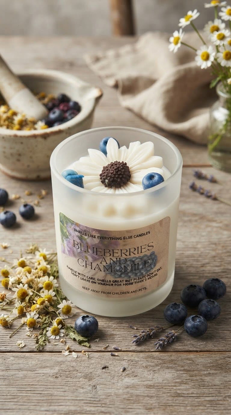 Blueberries and Chamomile Candle