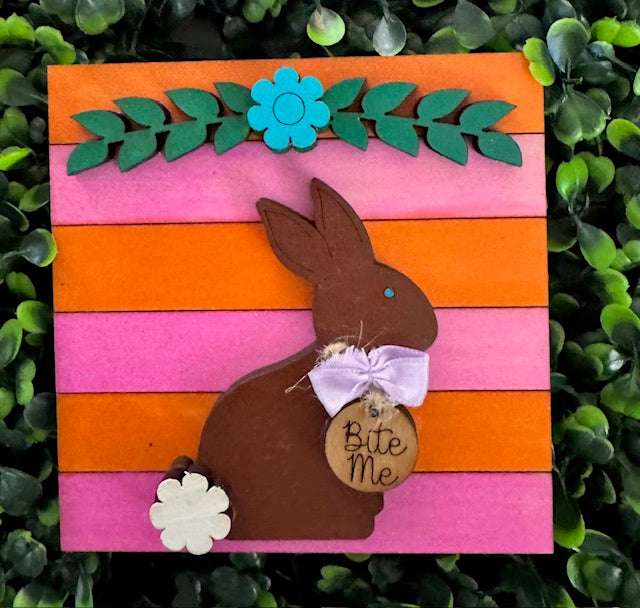 Interchangeable Leaning Frame Insert (BITE ME BUNNY) - STV