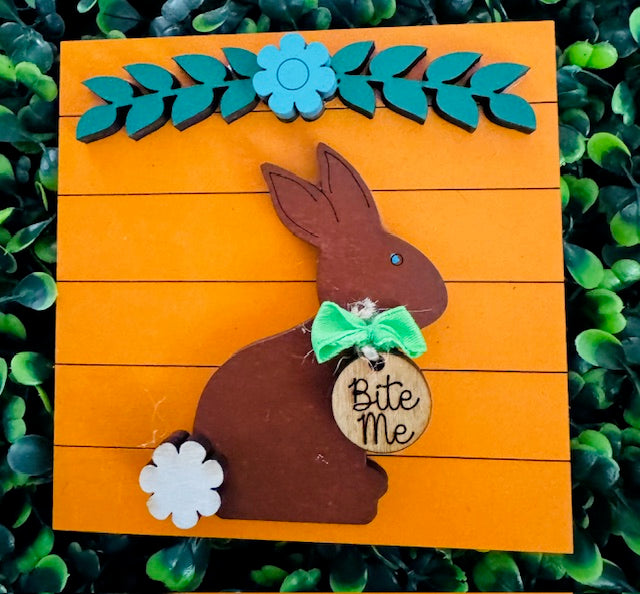 Interchangeable Leaning Frame Insert (BITE ME BUNNY) - STV