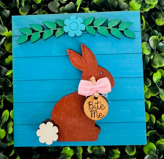 Interchangeable Leaning Frame Insert (BITE ME BUNNY) - STV