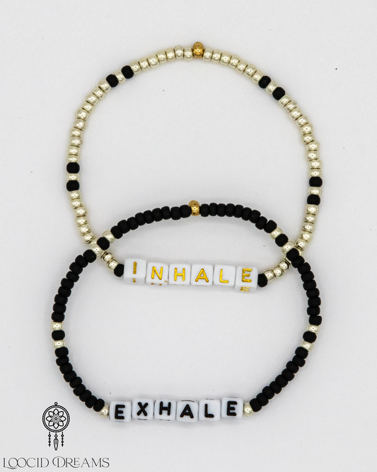 Blck/Gld Brclt Set- Loocid Dreams