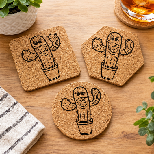 Happy Cactus Coaster-DQ Kreations
