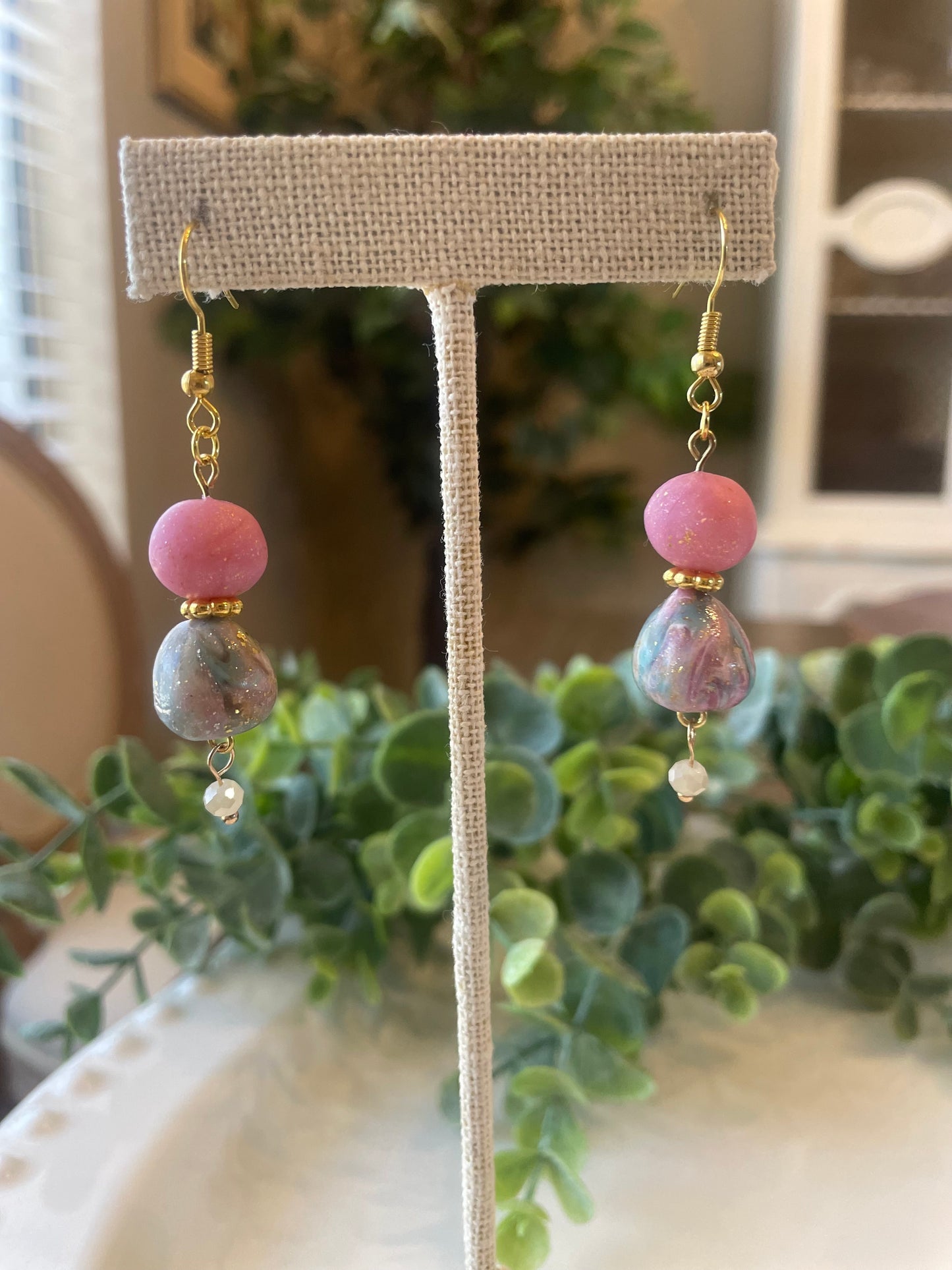Handmade Polymer Clay Earrings |Sand & Sea - Mimi Co Handmade Jewelry