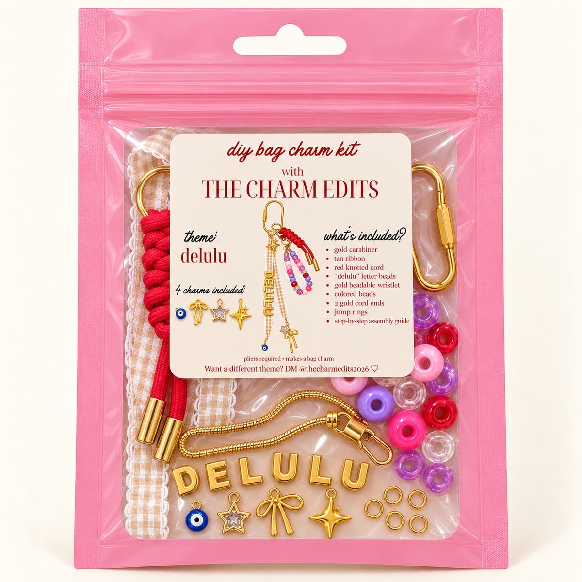 Delulu DIY Bag Charm Kit - The Charm Edits