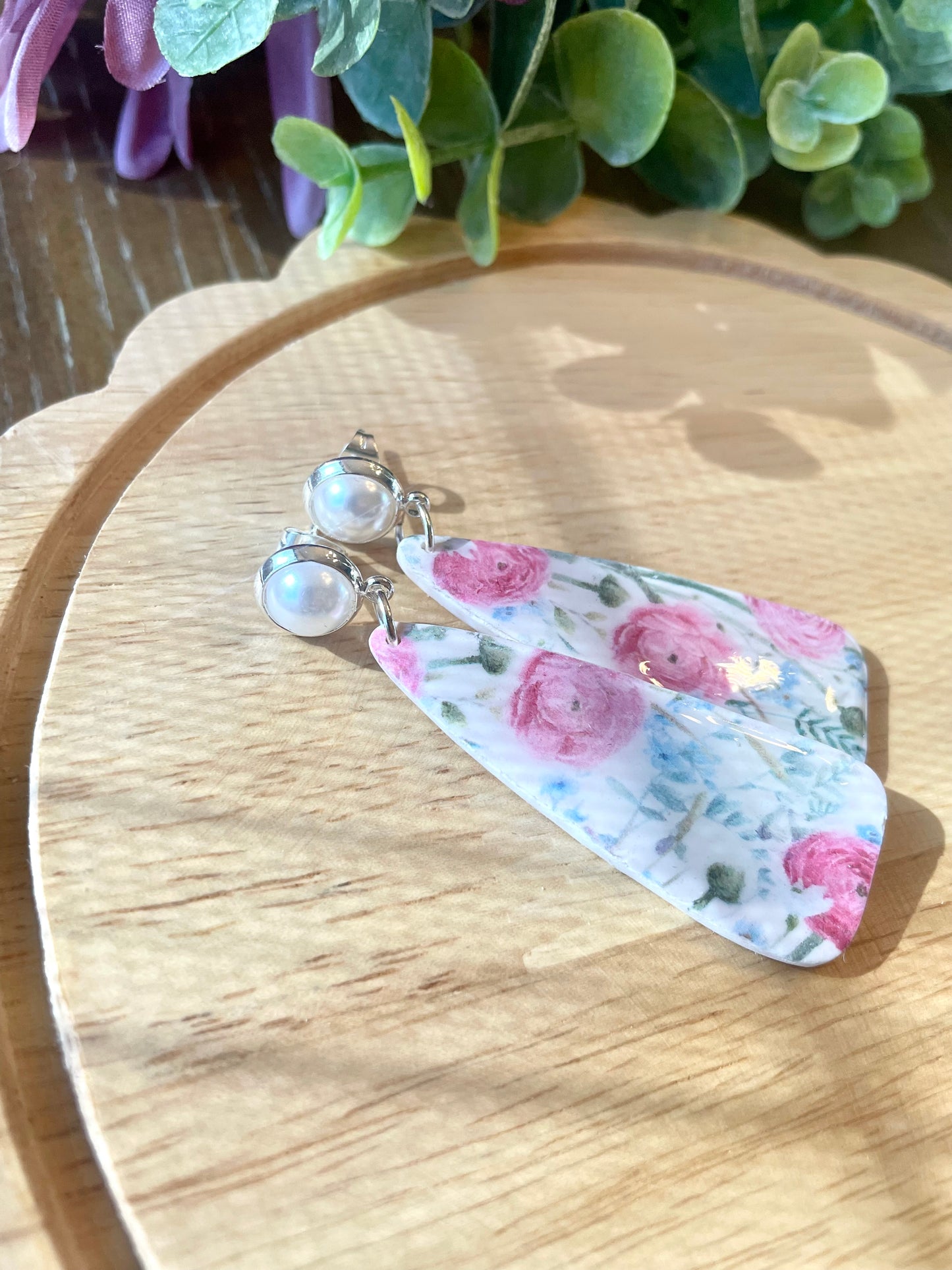 Flower Pattern Earrings - Mimi Co Handmade Jewelry
