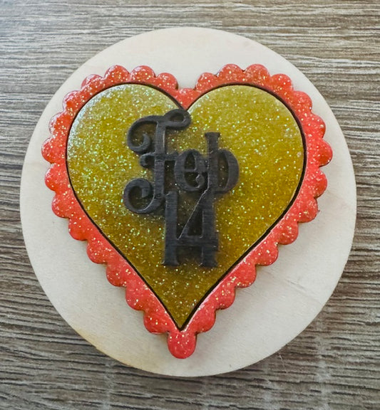 Magnetic Insert - Feb 14th Heart - STV