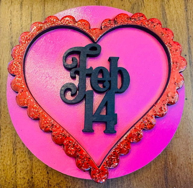 Magnetic Insert - Feb 14th Heart - STV