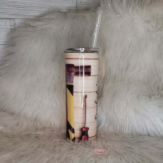 Somebody's Fine A** Husband - 20 oz Skinny - Glitter Boss