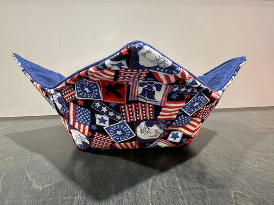 Medium Microwave Bowl Cozy Flag Print