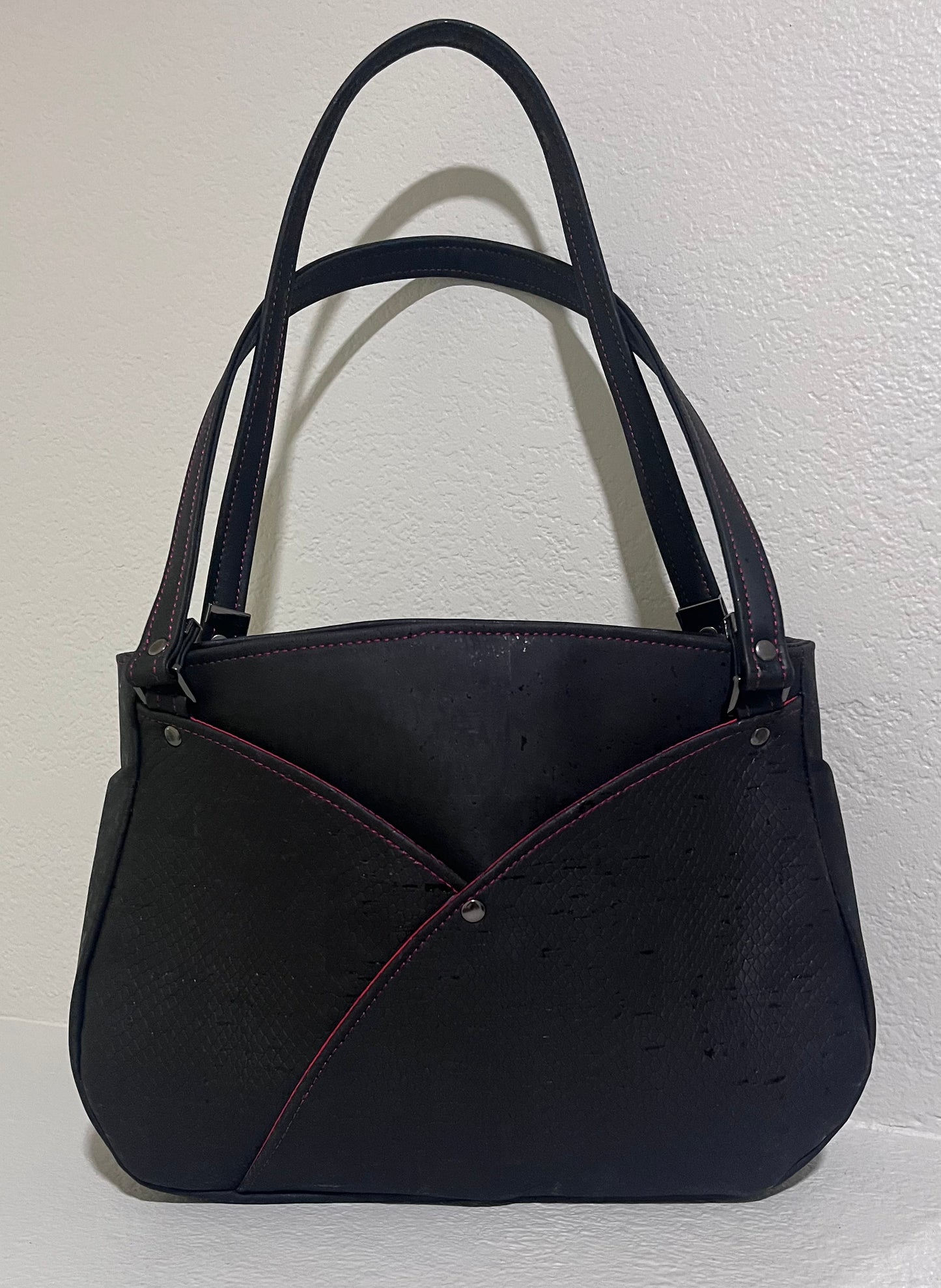 Black Snake Cork & Red Reverdie Handbag